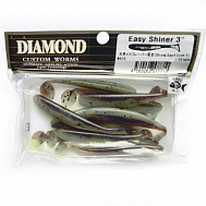 Виброхвост "Diamond" Easy Shiner 3.0", 7 см, цвет #414, уп. 10 шт.