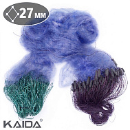 Сеть одностенная KAIDA(XXX) 1,8*60, синяя леска, тонущий шнур, яч. 27 (арт. C2-27)