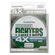 Шнур плетеный KAIDA PRO "Fighters" 100 м., 4-х жильный, диаметр 0,35 мм, тест 27 кг