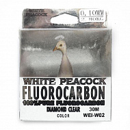 Леска "White Peacock" Fluorocarbon 100%, 30 метров