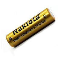 Литиевый аккумулятор 18650 "RAKIETA" 12000 mA/h, 3.7V