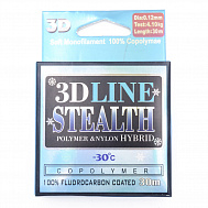 Леска "3D Line Stealth" Fluorocarbon 100%, 30 м, диаметр 0,18 мм, 8,63 кг