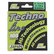 Леска  "TECHNO LINE"  100 м   0.16 мм, 4.1 кг (1уп-10шт) уп,