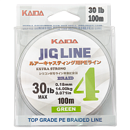 Шнур плетеный KAIDA "Jig Line" 100 метров, 4-х жильный, диаметр 0,20 мм, тест 17,5 кг