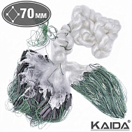 Сеть одностенная KAIDA(XXX) 5*80, тонущий шнур, яч. 70 (арт. А5-70Z)