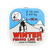 Леска Sneck "Winter Fishing Line GTI" 30 м., диаметр 0,10, 1,25 кг.