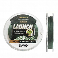 Шнур плетеный DAYO "Launch" 100 м, диаметр 0,14 мм, тест 6,5 кг