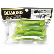 Виброхвост "Diamond" Easy Shiner 4.0", 10 см, цвет #424, уп. 7 шт.