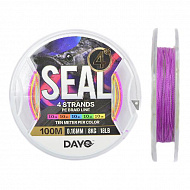 Шнур плетеный DAYO "Seal" 100 метров, 4-х жильный, мультиколор