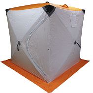 Палатка "SKYFISH" КУБ-2, В-180см, Ш-180см, 3 слойная Цвет: белый-оранжевый, арт: 1807