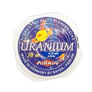 Леска Mikado "Uranium" 30 м, диаметр 0,18 мм, 4,2 кг