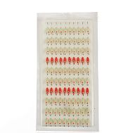 Мормышки фосфорные ECOPRO Лодочка с глазком цв. белый+красный  (100 штук)