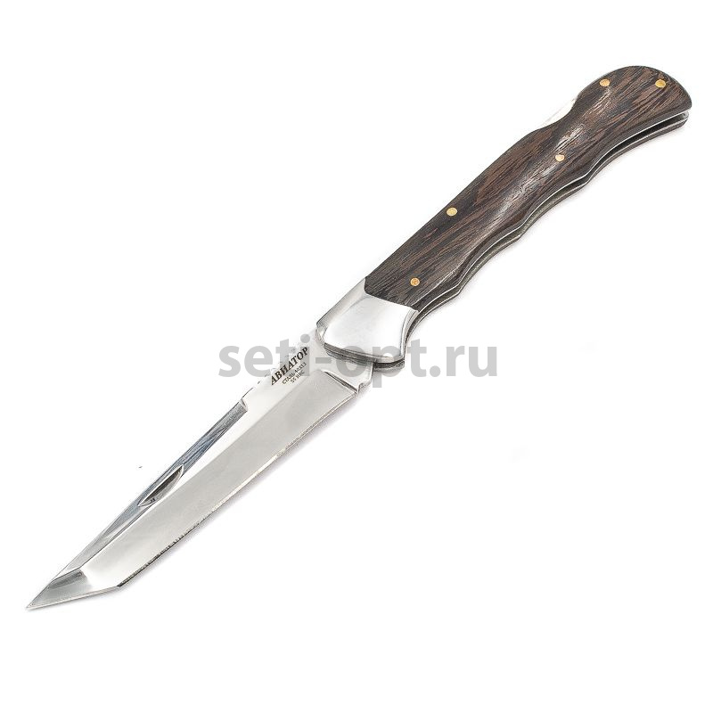 Нож складной "АВИАТОР", сталь 40X13, 55HRC, чехол, арт. S113