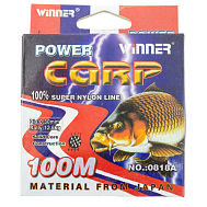 Леска Winner "Pover CARP" 100 м, диаметр 0,25 мм, 9,02 кг